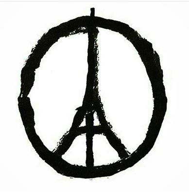 pray for Paris tour Eiffel and Peace