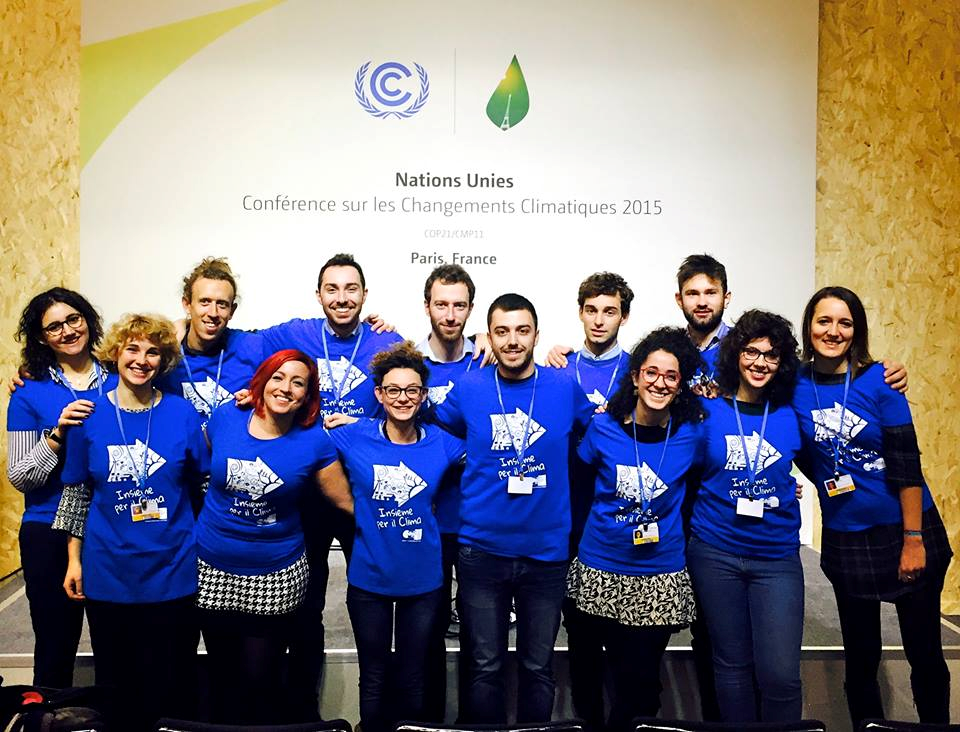 COP 21 di Parigi: presente per la prima volta una Delegazione Italiana formata interamente da giovani.